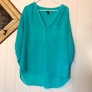 3/4 length sleeve chiffon shirt